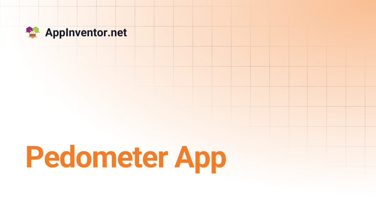 Pedometer App | AppInventor.net